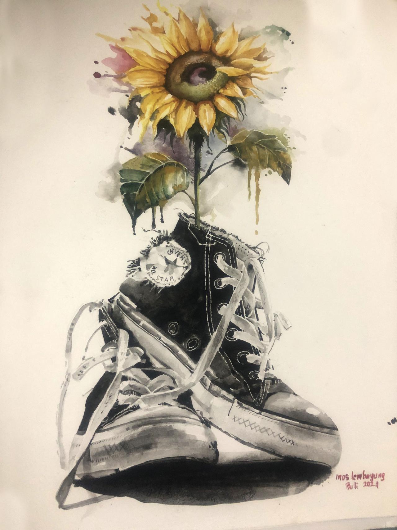 BUNGA MATAHARI DAN SEPATU 